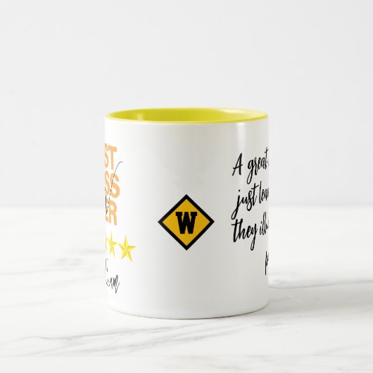 Beste Tasse für den Boss (Anfangsmonogramm-Sprichw (Mittel)