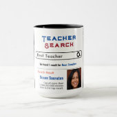 Beste Teacher Custom Best Search Geschenkidee Tass Tasse (Zentrum)