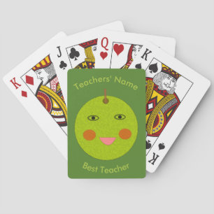 Beste Teacher Happy Apple Custom Playing Cards Spielkarten