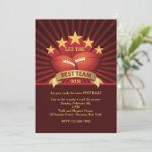 Beste Team-Fußball-Party Einladung (Stehend Vorderseite)