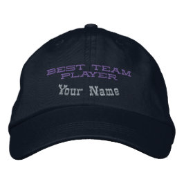 Beste Teamplayer Anerkennung Events-Hut Navy Farbe Bestickte Baseballkappe