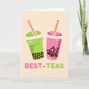 Beste Tees kawaii Boba Bubble Tea beste Freunde Ka Karte