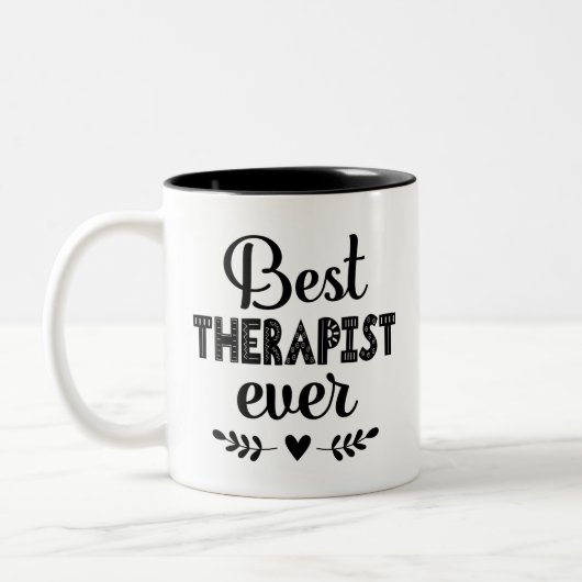 Beste Therapeutin Zweifarbige Tasse (Links)
