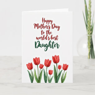 Beste Tochter der Welt Blumenkarte Karte