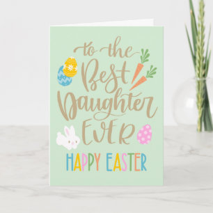 Beste Tochter je glückliche Ostertypografie Karte