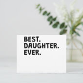 Beste Tochter je Postkarte (Stehend Vorderseite)