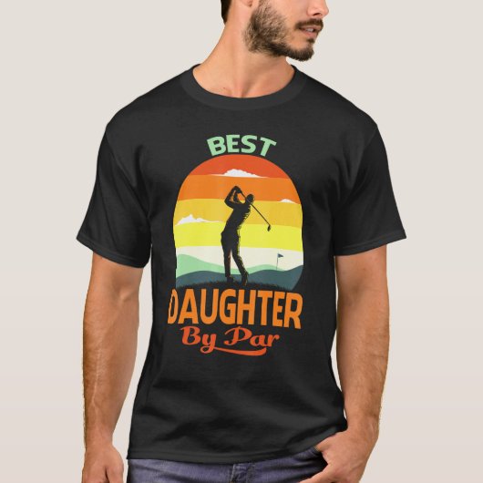 Beste Tochter nach Par Vatertag Golf T-Shirt (Vorderseite)
