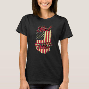 Beste Tochter überhaupt Patriotische Vintage-ameri T-Shirt