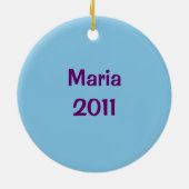 Beste Tochter-überhaupt personalisierte Verzierung Keramik Ornament (Hinten)