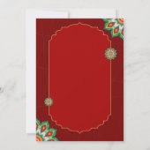 Beste traditionelle Hochzeitskarte in Rot Einladung (Rückseite)