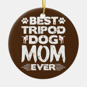 Beste Tripod-Mama je Amputierte Drei-Lege-Hunde Keramik Ornament
