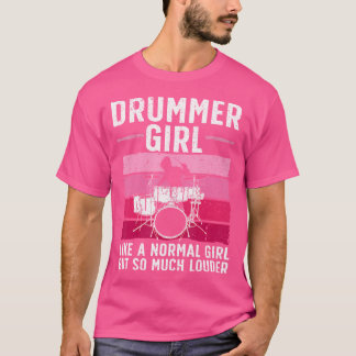 Beste Trommeln für Girls Drummer Music Band Drum T-Shirt