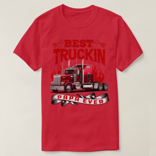 Beste Truckin Papa Ever 3 T-Shirt (Design vorne)