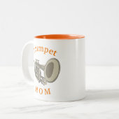 Beste "Trumpet MAMA" jemals! Muttertag Zweifarbige Tasse (Vorderseite Links)