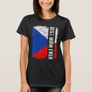 Beste tschechische Mama je tschechische Flaggenmut T-Shirt