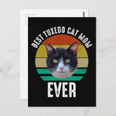 Beste Tuxedo Cat Mama je Postkarte (Vorne/Hinten)