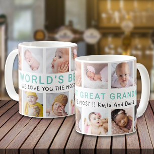 Beste Ur-Oma der Welt Enkelkinder 12 Foto Kaffeetasse