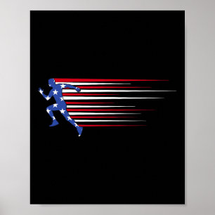 Beste USA Amerikanische Flagge Leichtathletik-Gesc Poster