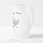 Beste Vater-Baseball-mattierte Tasse (VorderseiteRechts)
