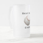 Beste Vater-Baseball-mattierte Tasse (Vorderseite Links)