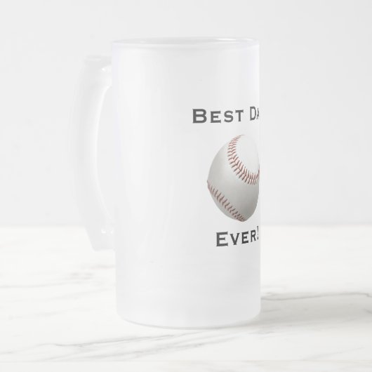 Beste Vater-Baseball-mattierte Tasse (Vorderseite Links)