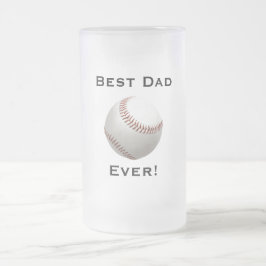 Beste Vater-Baseball-mattierte Tasse