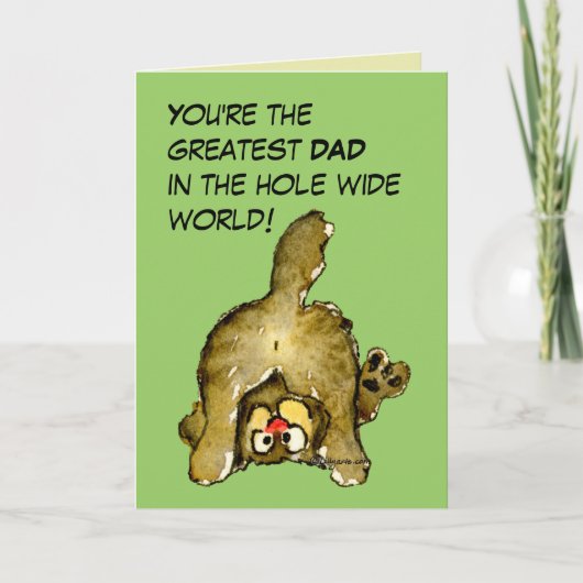 Beste Vater Cat Card Karte (Vorderseite)