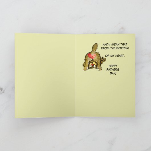 Beste Vater Cat Card Karte (Innenseite)