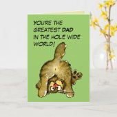 Beste Vater Cat Card Karte (Gelbe Blume)