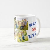 Beste Vater-Collage-Fotos Kaffeetasse (VorderseiteRechts)