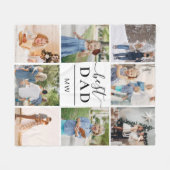 Beste Vater-Collage Monogram Fleecedecke (Vorderseite (Horizontal))