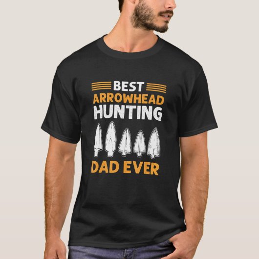 Beste Vater der Pfeiljagd je Arrowhead Jagen T-Shirt (Vorderseite)