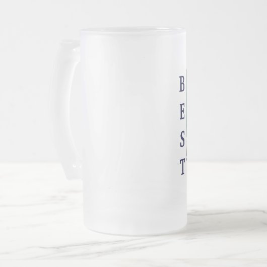 Beste Vater-Foto-Tasse Mattglas Bierglas (Vorderseite Links)