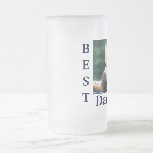 Beste Vater-Foto-Tasse Mattglas Bierglas (Mittel)