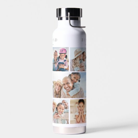 Beste Vater-FotoCollage Trinkflasche (Links)