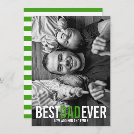 Beste Vater-Fotokarte für jeden Vatertag Karte (Vorne/Hinten)