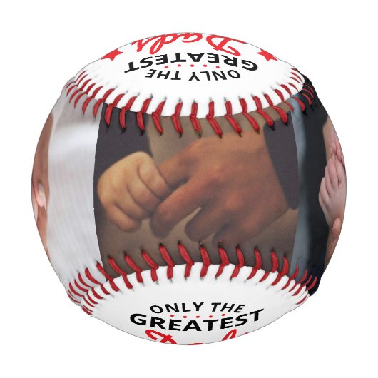 Beste Väter für Großvater Personalisiert Baseball (Rückseite)