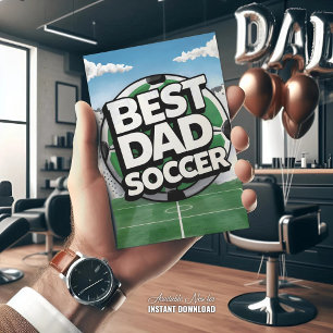 Beste Vater Fußball Graffiti Väter Tag Ferienkarte Karte