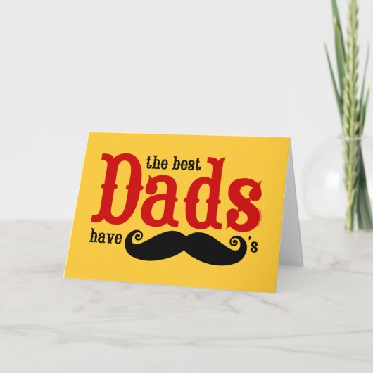 Beste Vater haben Mustaches Card Karte (Vorderseite)