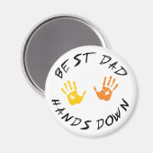 Beste Vater-Hands-Down-Geschenke Magnet (Vorderseite/Rückseite)