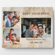 Beste Vater je 3 Foto Vatertag Geschenk