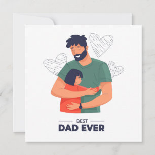Beste Vater-je-Karte - Vatertag-Karte Feiertagskarte