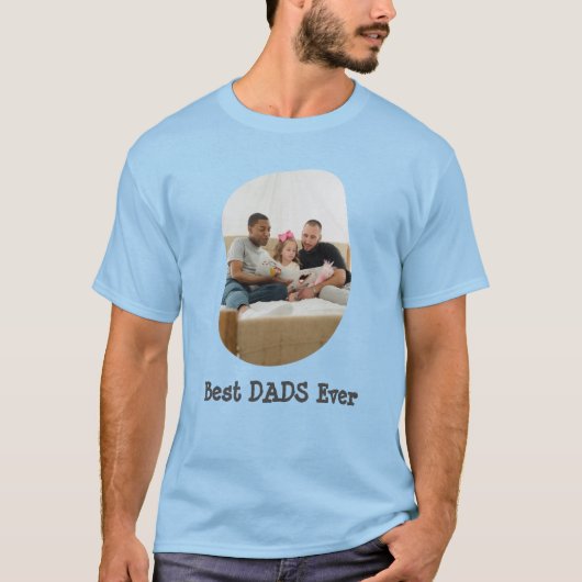 Beste VATER je LGBTQ laden Ihr Foto hoch T-Shirt (Vorderseite)