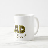 Beste Vater-jemals-Sonnenblumen-Typografie Kaffeetasse (VorderseiteRechts)