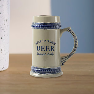 Beste Vater-Nachricht Vatertag Bierstein Bierglas