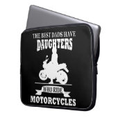 Beste Väter-Tochter-Motorrad Laptopschutzhülle (Vorderseite Links)