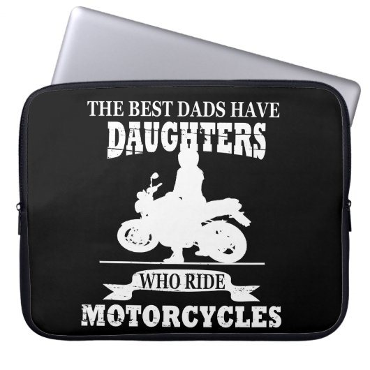Beste Väter-Tochter-Motorrad Laptopschutzhülle (Vorderseite)