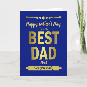 Beste Vater Typografie Gold Vatertag Feiertagskarte