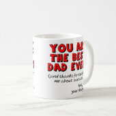 Beste Vater-überhaupt sarkastische lustige Kaffeetasse (VorderseiteRechts)
