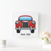 Beste Vater Uhr. Vollständig anpassbar. Quadratische Wanduhr (Zuhause)